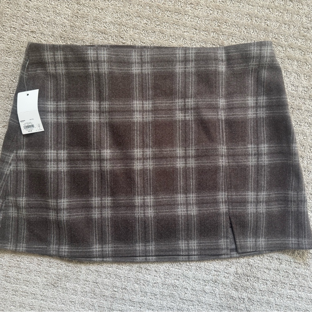 Plaid brown Women's Skort